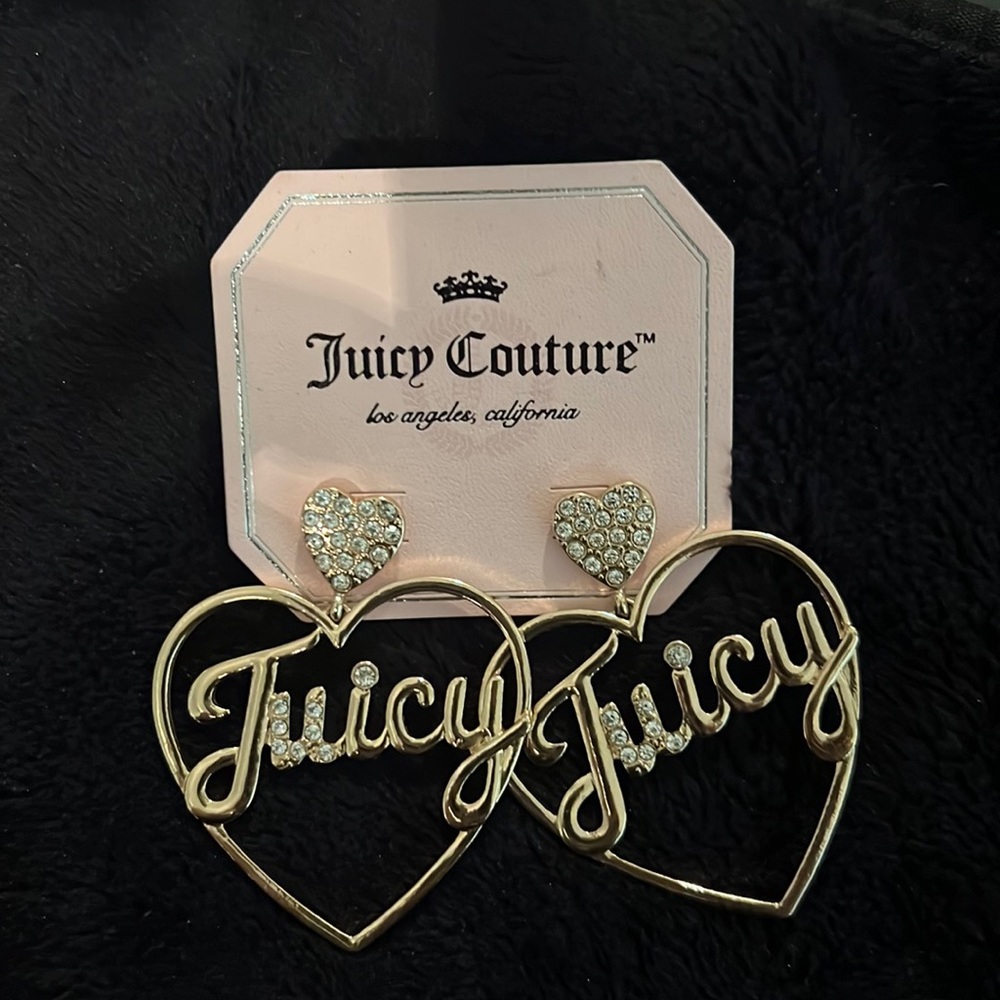 Juicy couture heart earrings